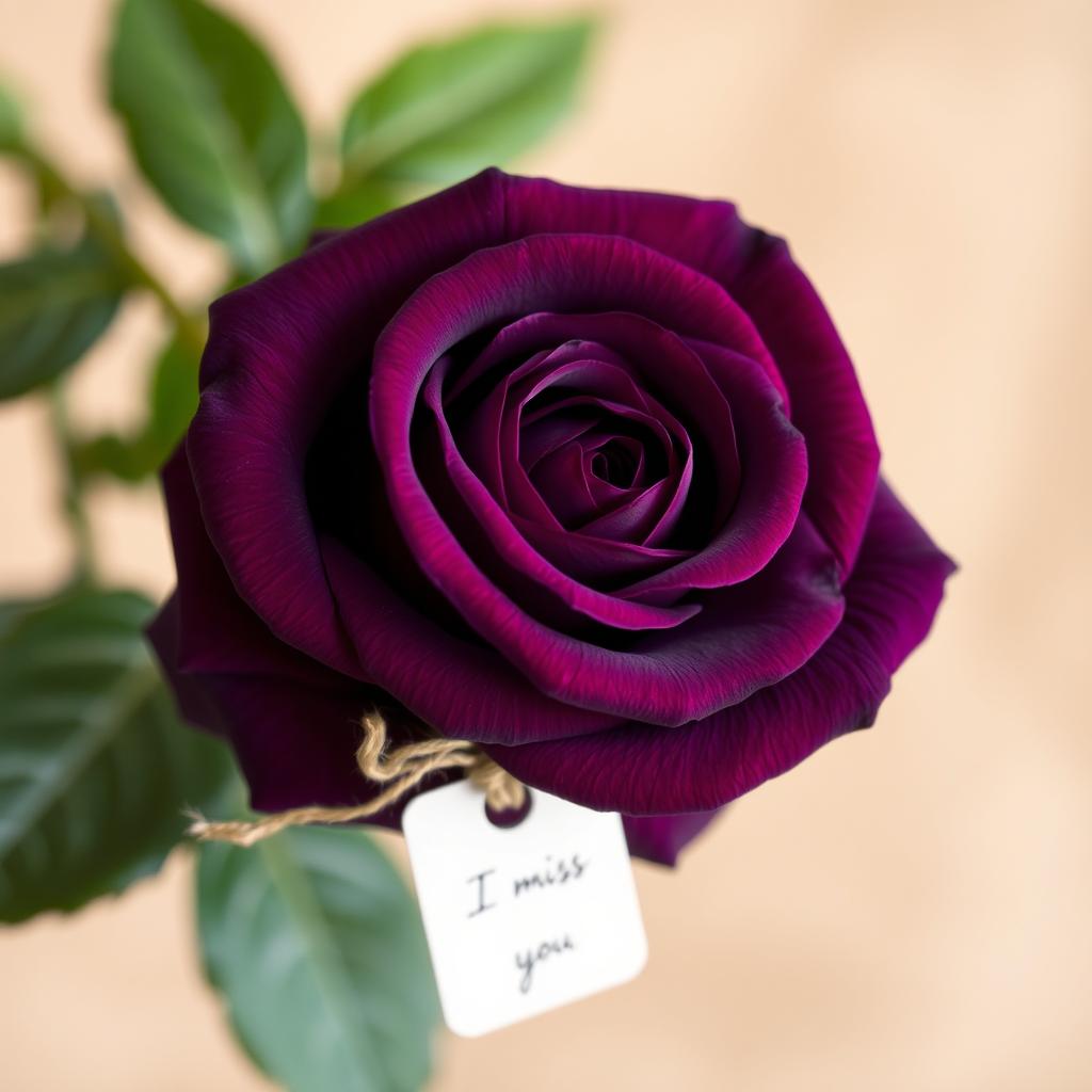 Unveil the Beauty: Hyperrealistic Deep Purple Rose