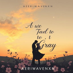 A stunning contemporary romance illustrated graphic art book cover for 'As We Fade To Gray' by AERIWAVENXN