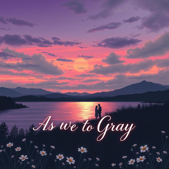 A stunning contemporary illustrated book cover for 'As We Fade To Gray'