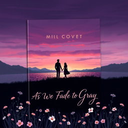 A stunning contemporary illustrated book cover for 'As We Fade To Gray'
