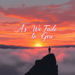 A stunning contemporary illustrated book cover for 'As We Fade To Gray'