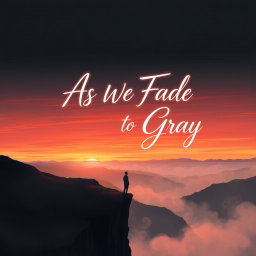 A stunning contemporary illustrated book cover for 'As We Fade To Gray'