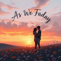 A stunning contemporary YA romance illustrated book cover for 'As We Fade To Gray'