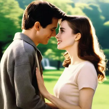 In the romantic movie, the main character felt the alerting of falling in love.