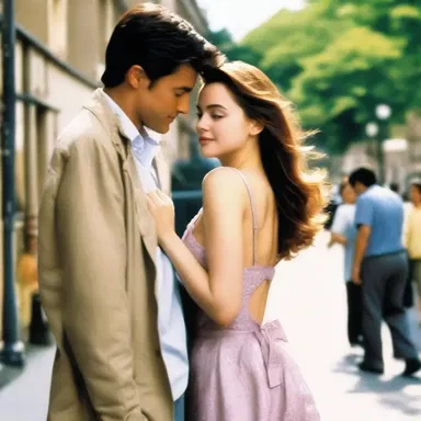 In the romantic movie, the main character felt the alerting of falling in love.