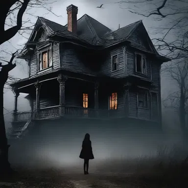 The protagonist felt a sudden sense of alertness as she heard a creaking sound coming from the haunted house.