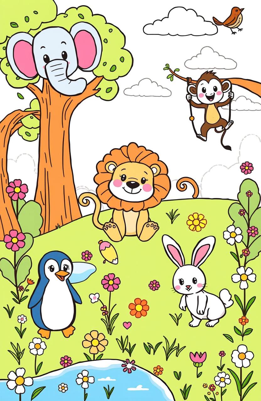 Color Your World: Adorable Animal Friends