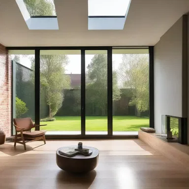 The architect designed the house with large windows to increase natural light and enhance alertness in the space.