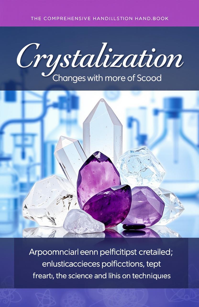 A comprehensive handbook on crystallization, featuring clear, organized chapters with detailed illustrations and diagrams
