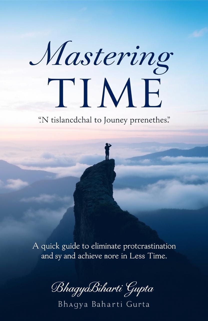 An attractive ebook cover design for the topic 'Mastering Time: A Melancholic Journey to Clarity'