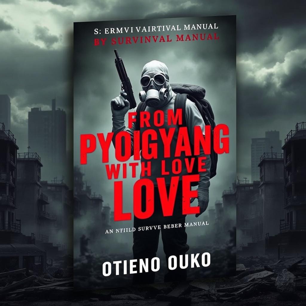 A captivating book cover for the survival manual titled 'From Pyongyang with Love' by author Otieno Ouko