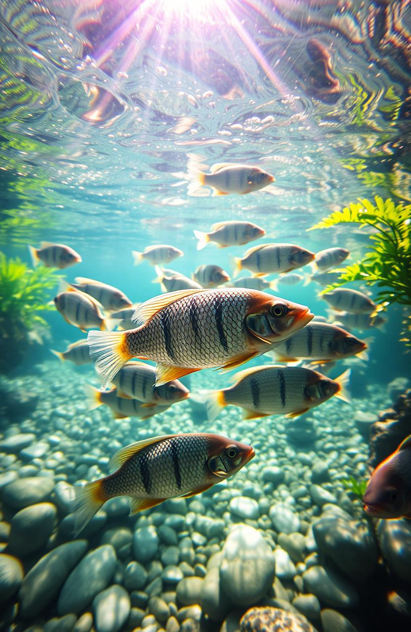 Dive into Vibrance: Nile Tilapia in Crystal-Clear Waters