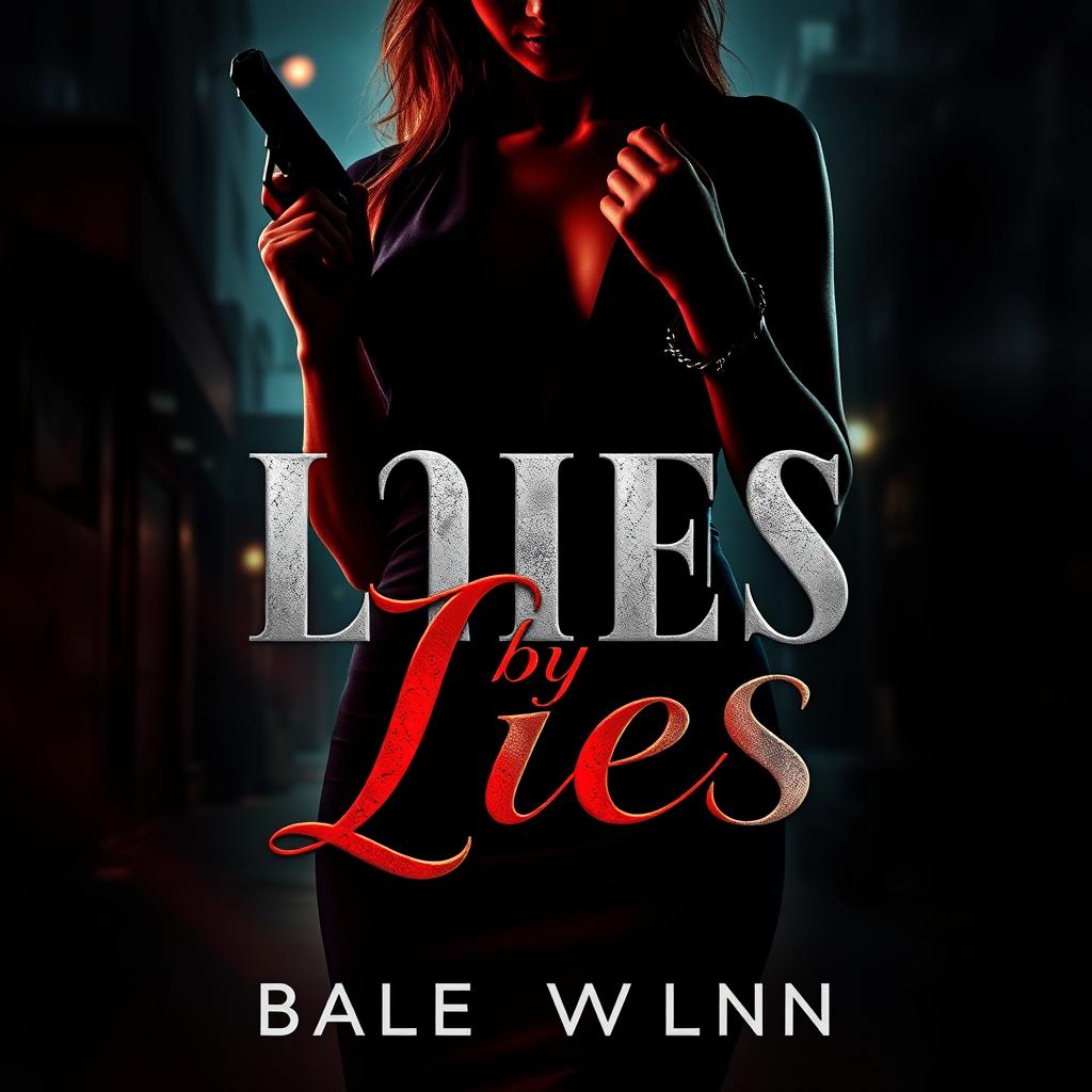 A moody and atmospheric dark romance novel cover that encapsulates themes of mafia intrigue, lies, and betrayal