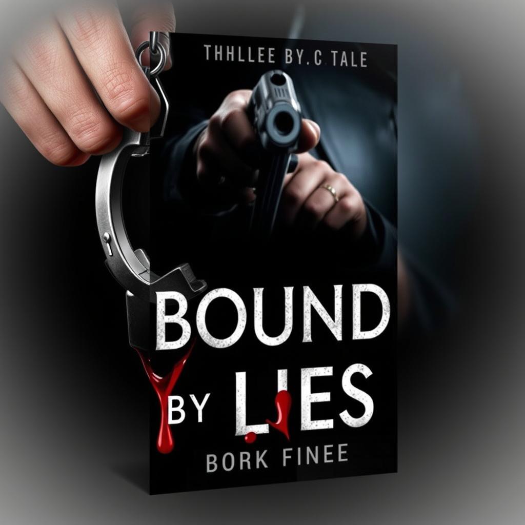 A striking book cover for a dark romance novel titled 'Bound by Lies'