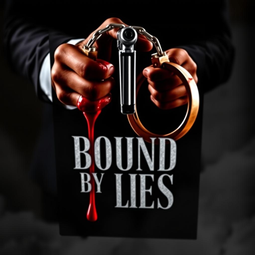 A striking and atmospheric book cover for the dark romance novel 'Bound by Lies'