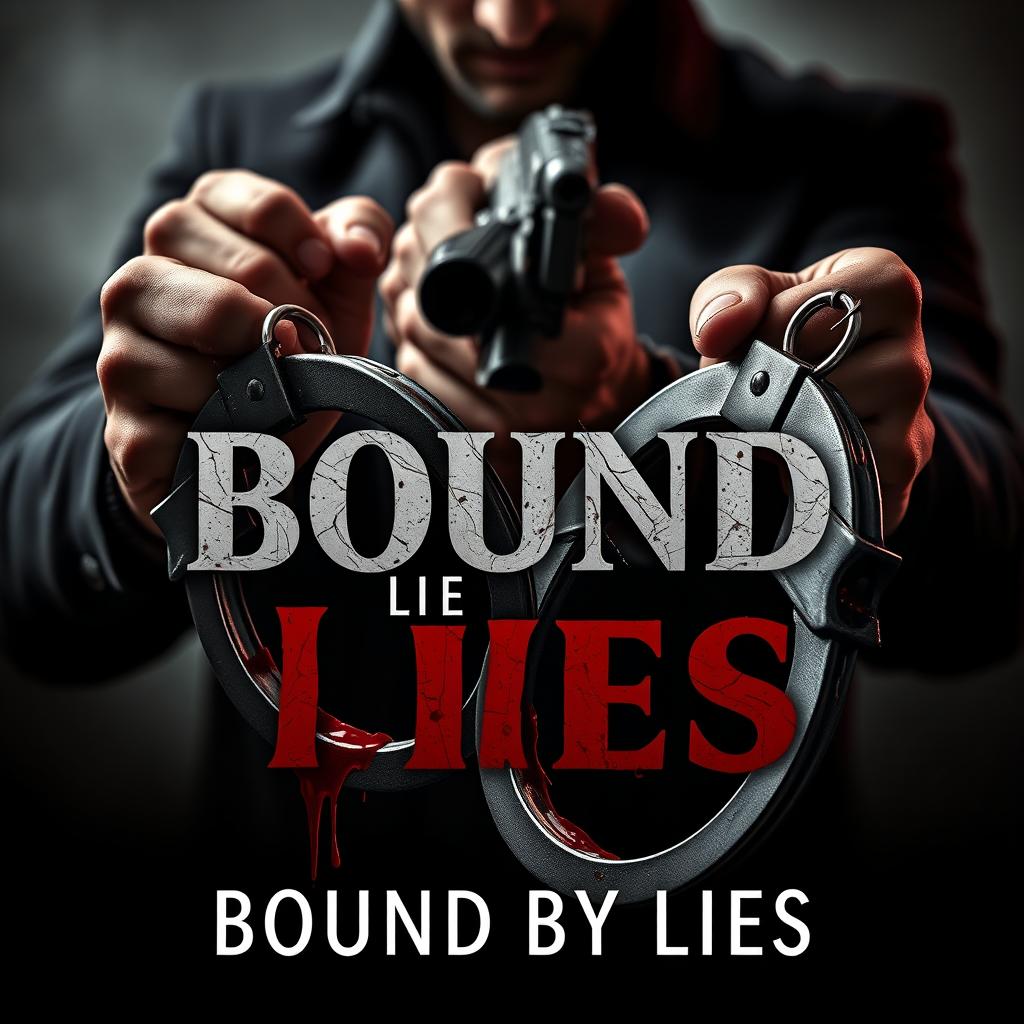 A captivating image that embodies the essence of a dark romance titled 'Bound by Lies'