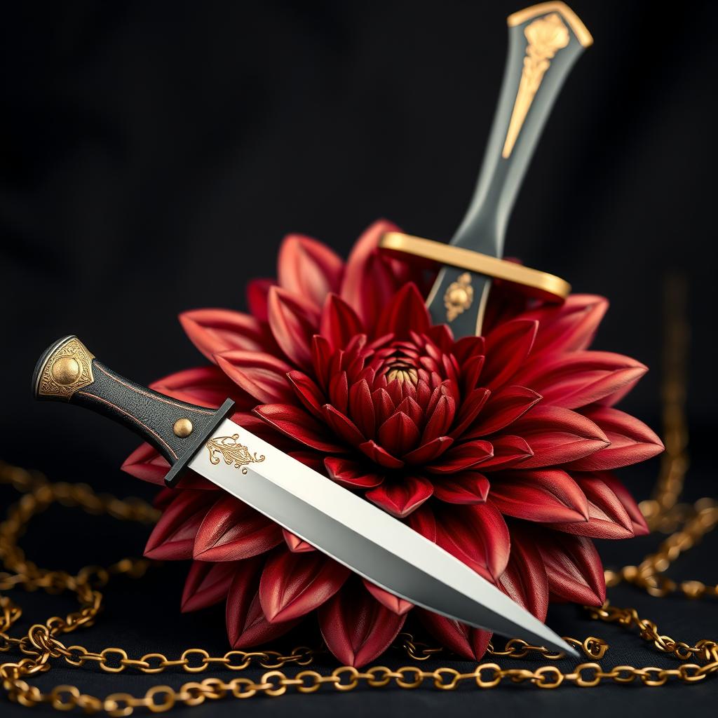 A striking black wallpaper designed to resemble an elegant book cover, featuring subtle golden chains that softly blend into the background, creating a sophisticated texture