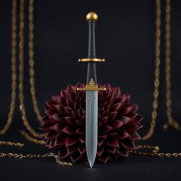 A striking black wallpaper designed to resemble an elegant book cover, featuring subtle golden chains that softly blend into the background, creating a sophisticated texture