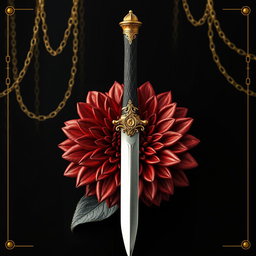 An alluring black wallpaper designed to mimic a captivating book cover, featuring faint golden chains that subtly weave through the background, creating an understated elegance