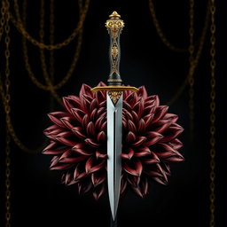 An alluring black wallpaper designed to mimic a captivating book cover, featuring faint golden chains that subtly weave through the background, creating an understated elegance