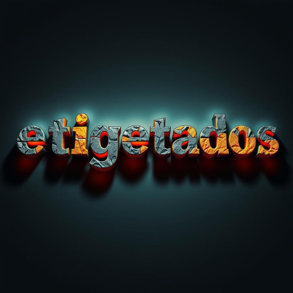 The word 'etiquetados' designed in bold typography with a modern graphic design style