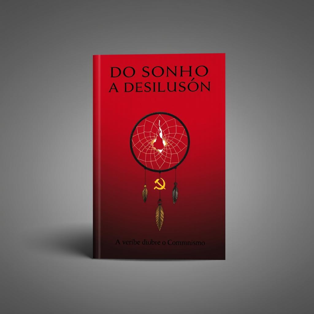 A minimalist book cover design for a title "Do Sonho à Desilusão: A Verdade Sobre o Comunismo"