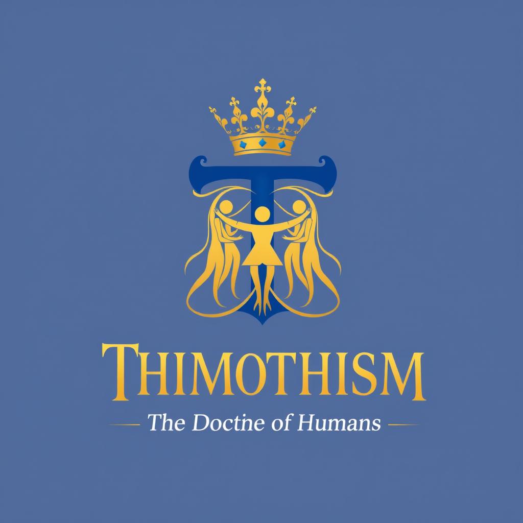 Design an elegant and professional royal logo for a new society called "Thimothism" that embodies the concept of humanity