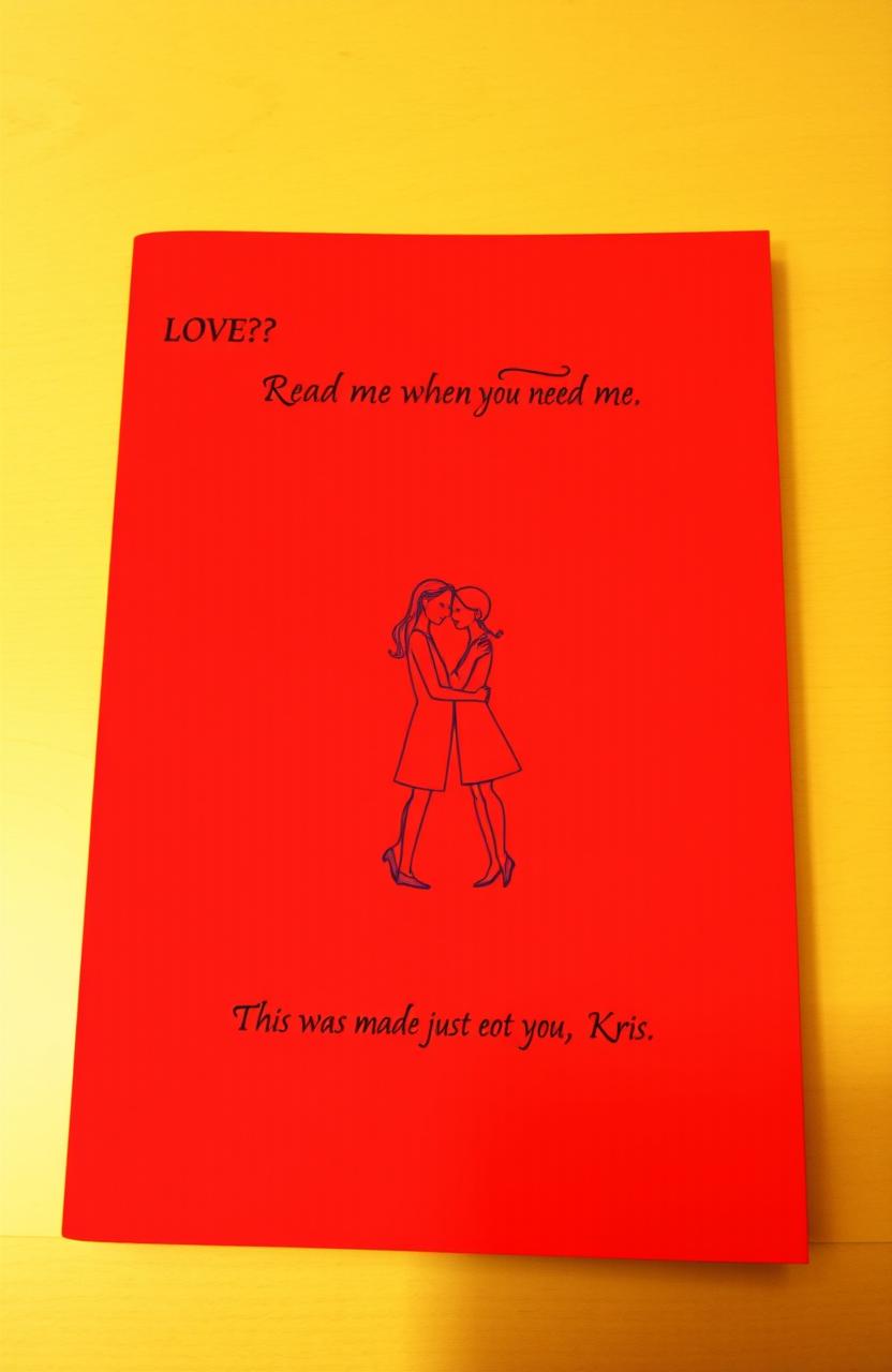A bright, solid red book cover featuring a simple, elegant sketch of two people in love, embrace or holding hands, positioned centrally on the cover