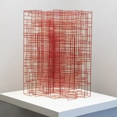 The artist used algometry to create a sculpture that represents the sensitivity to pain.