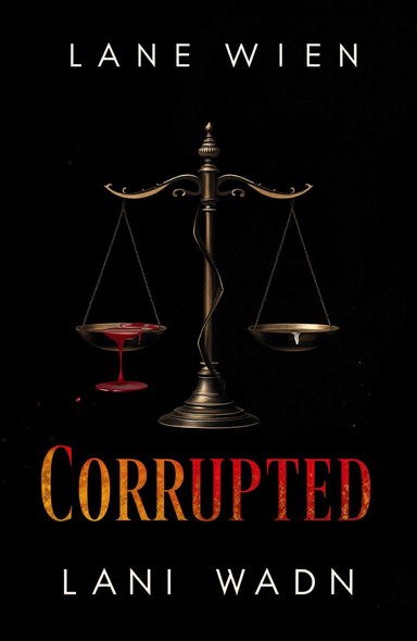 A dark, moody, and elegant book cover design for a dark romance novel titled 'Corrupted'