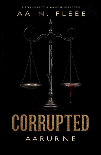 A dark, moody, and elegant book cover design for a dark romance novel titled 'Corrupted'