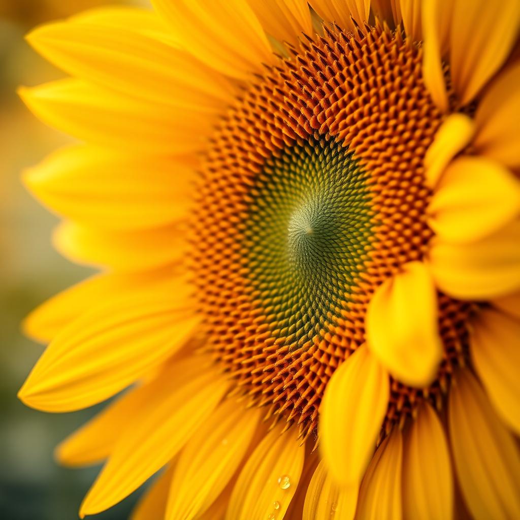 An extreme close-up of a vibrant sunflower in full bloom, showcasing its intricate petal details and rich yellow hues