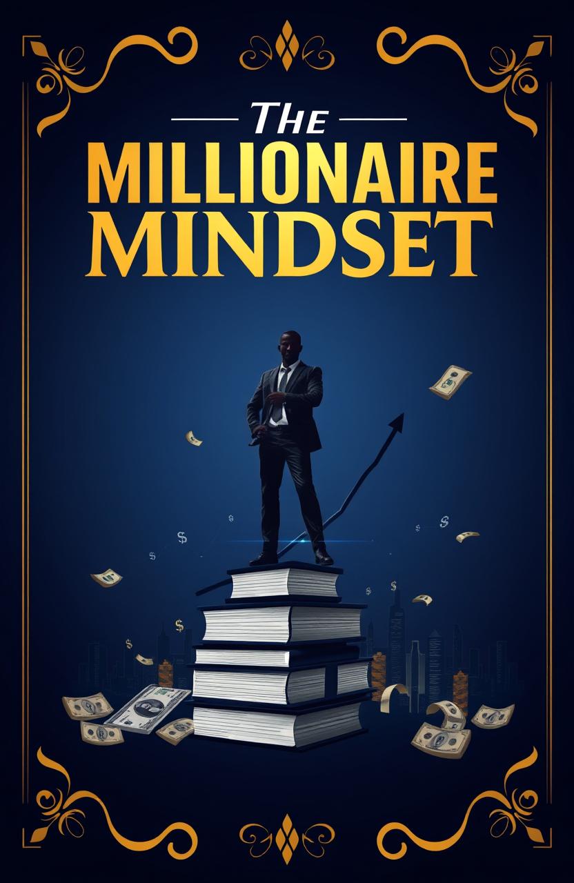 Design a professional and eye-catching book cover for 'The Millionaire Mindset
