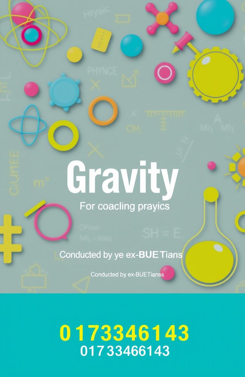 A Facebook cover photo design for a coaching center named 'Gravity'