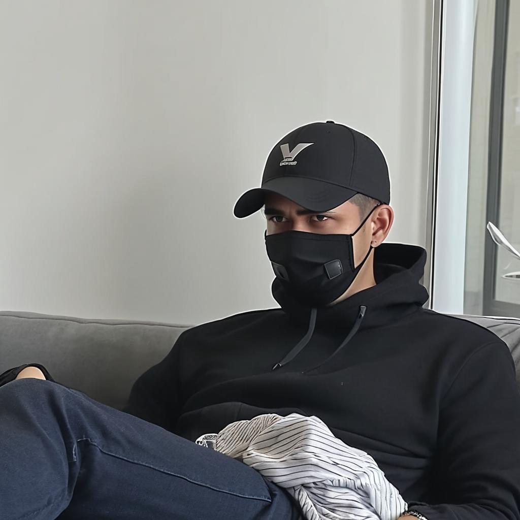 cover the face with a black mask. Do not change anything only edit the face with a black mask