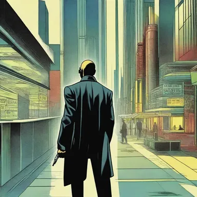 In the futuristic society depicted in the science fiction novel, the protagonist fabricated an alibi to cover up his involvement in a high-tech heist.