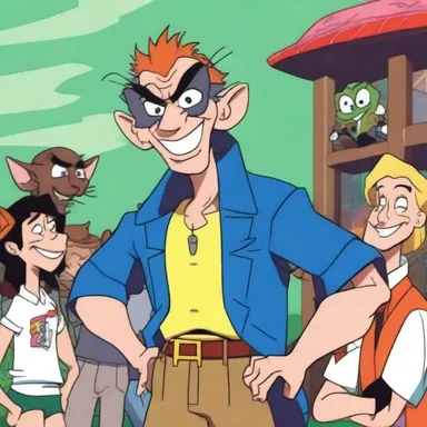 In the animated series, the mischievous character always came up with creative alibis to explain his mischief to his friends.