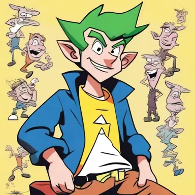 In the animated series, the mischievous character always came up with creative alibis to explain his mischief to his friends.