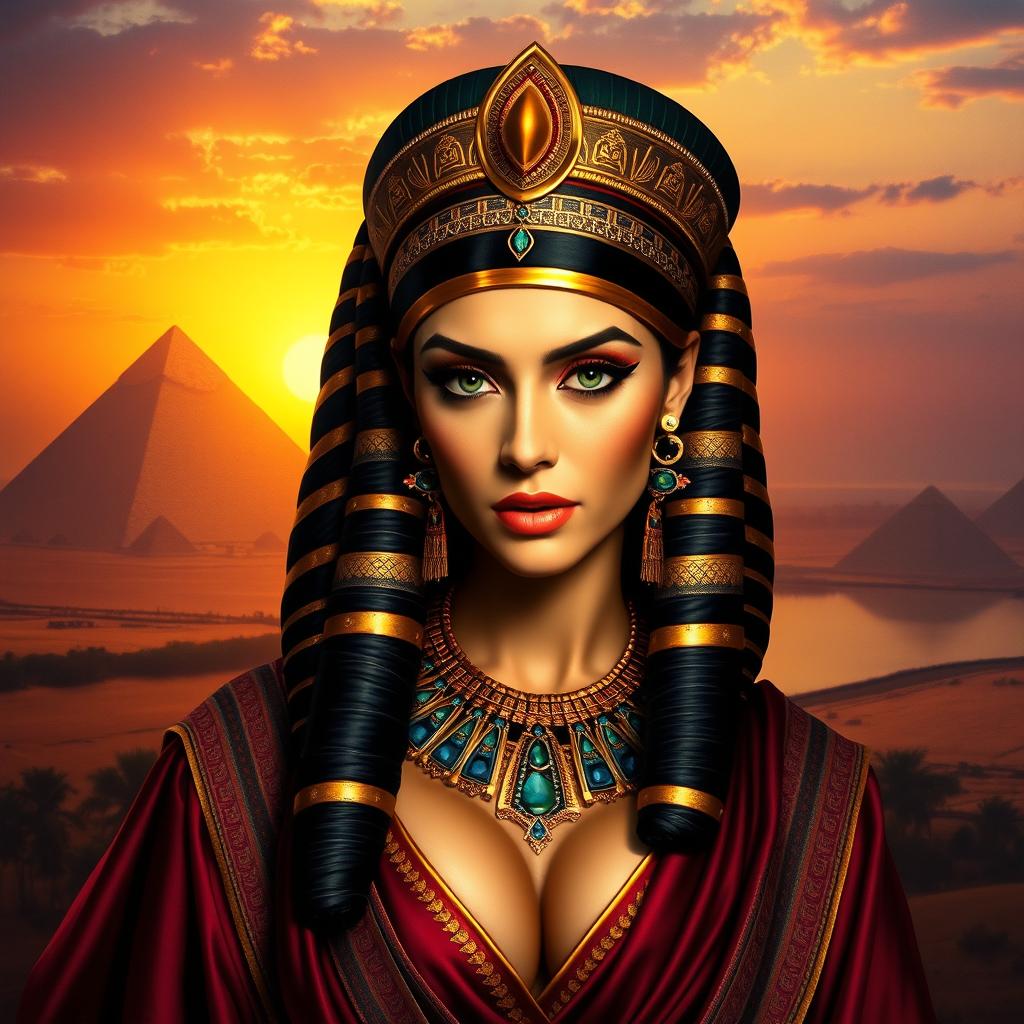 A stunning portrait of Cleopatra, the last active ruler of the Ptolemaic Kingdom of Egypt
