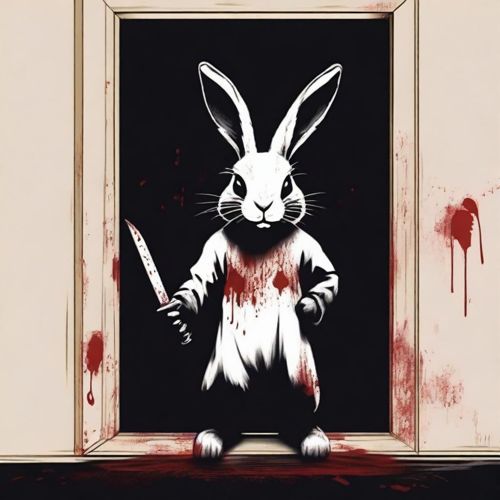 Create a high-quality movie poster for a horror film titled "Cotton Tail"