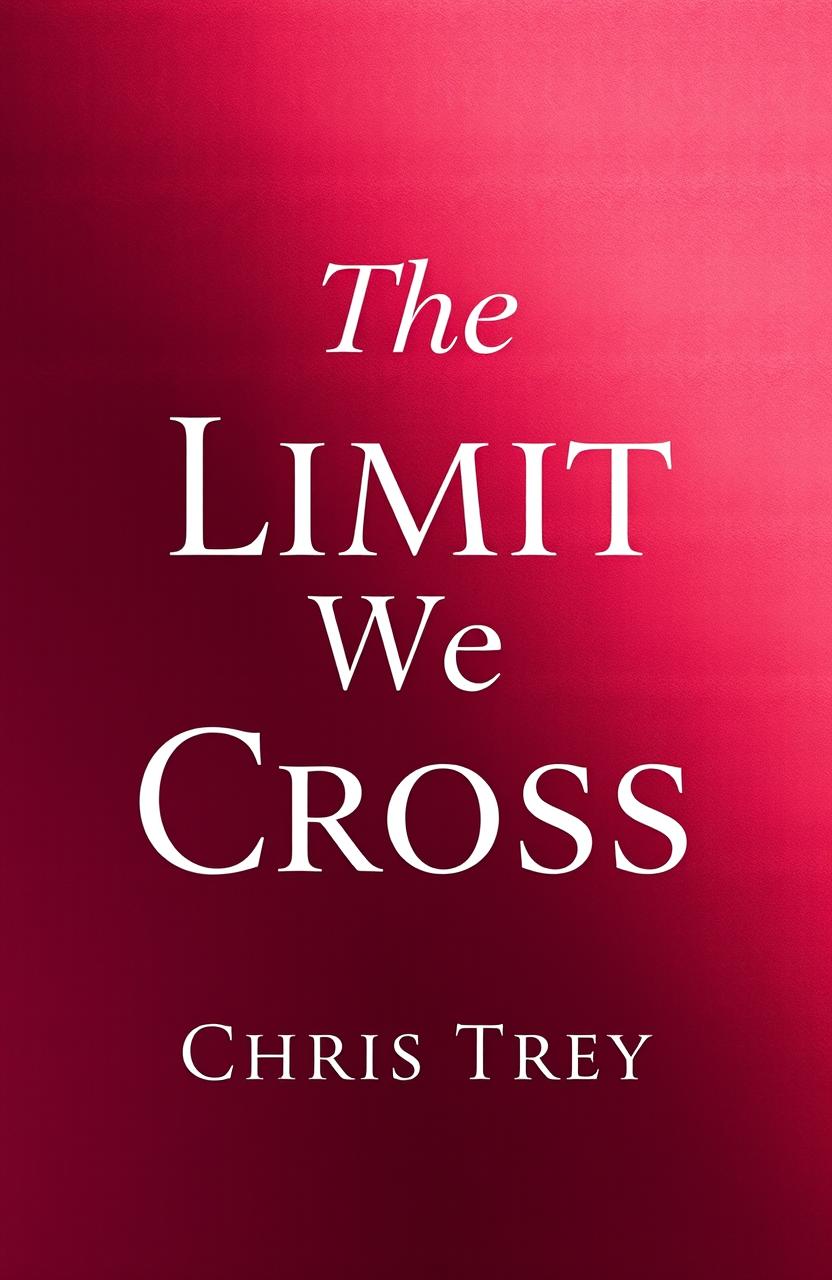 A minimalist book cover design for 'The Limit We Cross' by Chris Trey