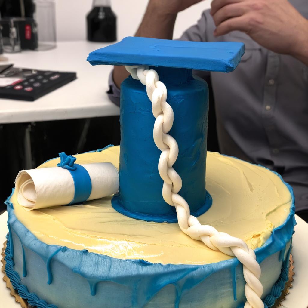 Edit this cake so the frosting looks better glazed