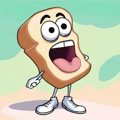 In the cartoon, the character swallowed a whole sandwich which went down his alimentary tract.