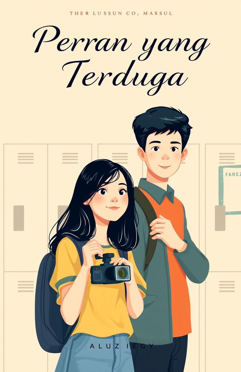 An elegant and simple novel cover design featuring a high school setting