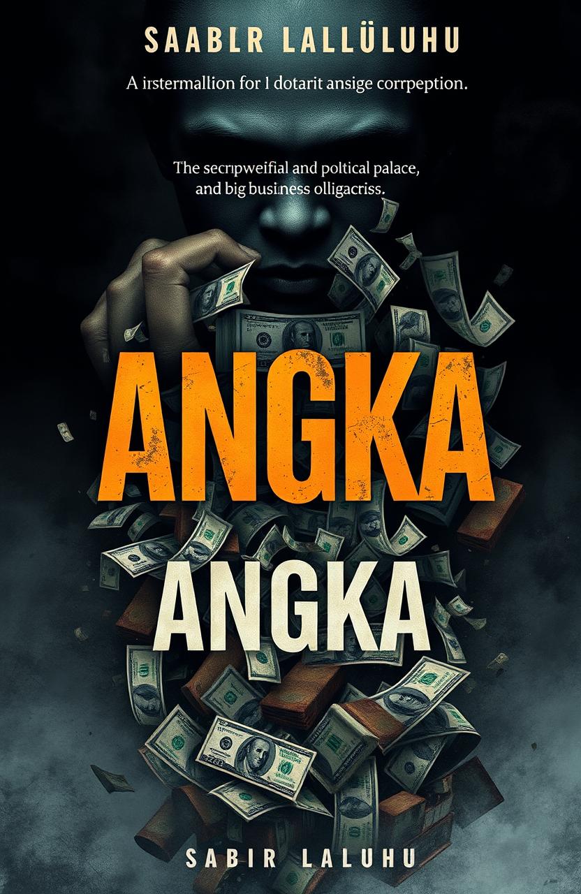 A captivating novel cover design for the title 'ANGKA' by Sabir Laluhu