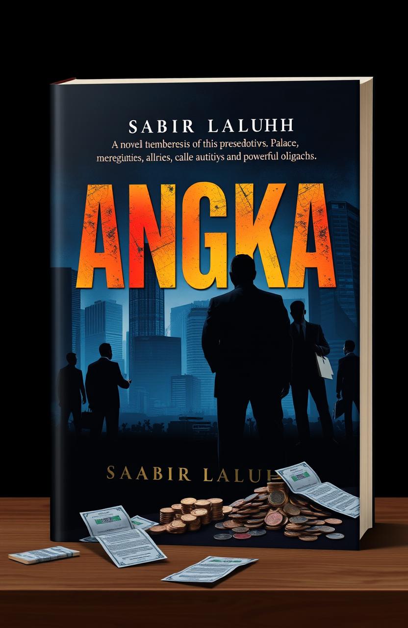 A gripping book cover for a novel titled "ANGKA" by Sabir Laluhu
