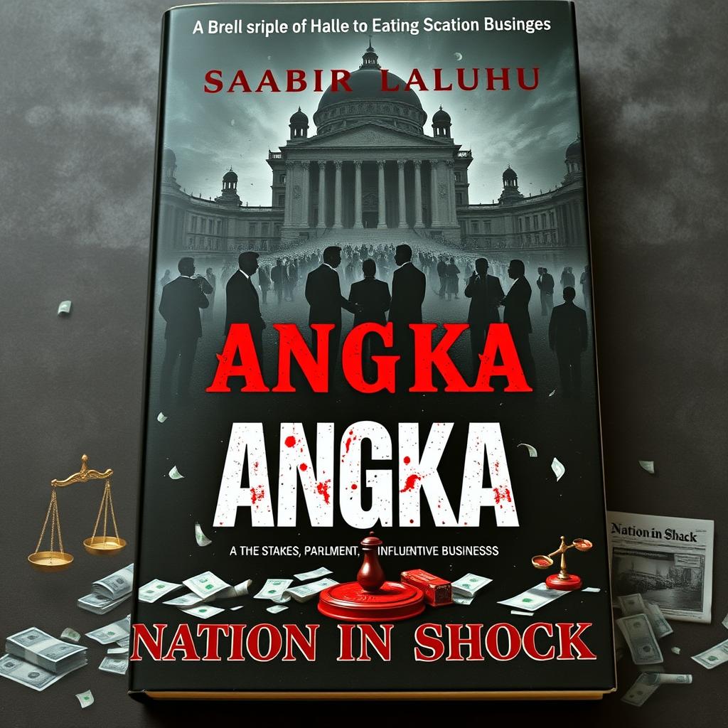 A captivating novel cover design for a book titled "ANGKA" by author Sabir Laluhu