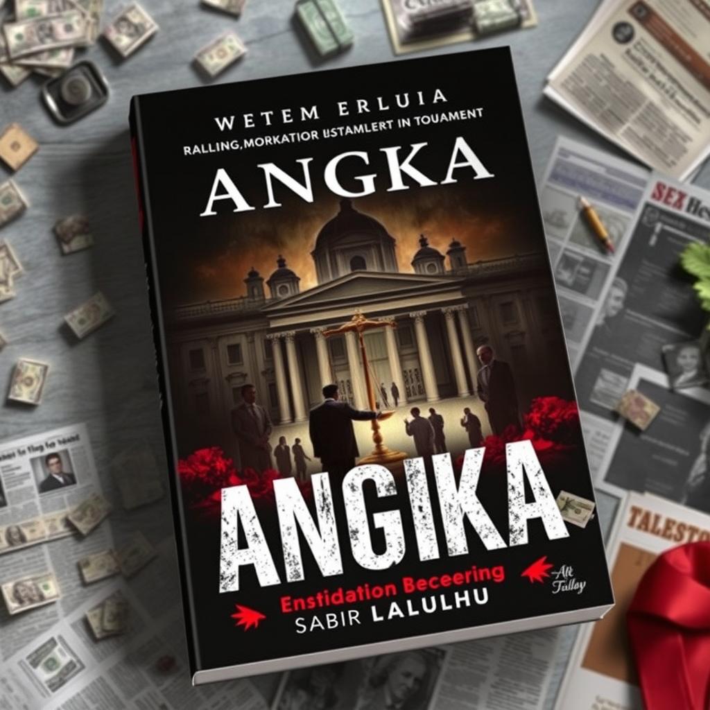 A compelling novel cover design for the book titled "ANGKA" by author Sabir Laluhu