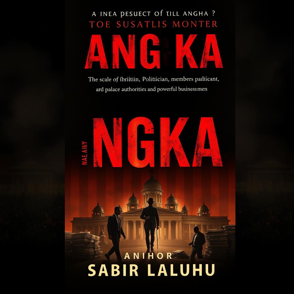 A captivating novel cover design for a book titled "ANGKA" by author Sabir Laluhu