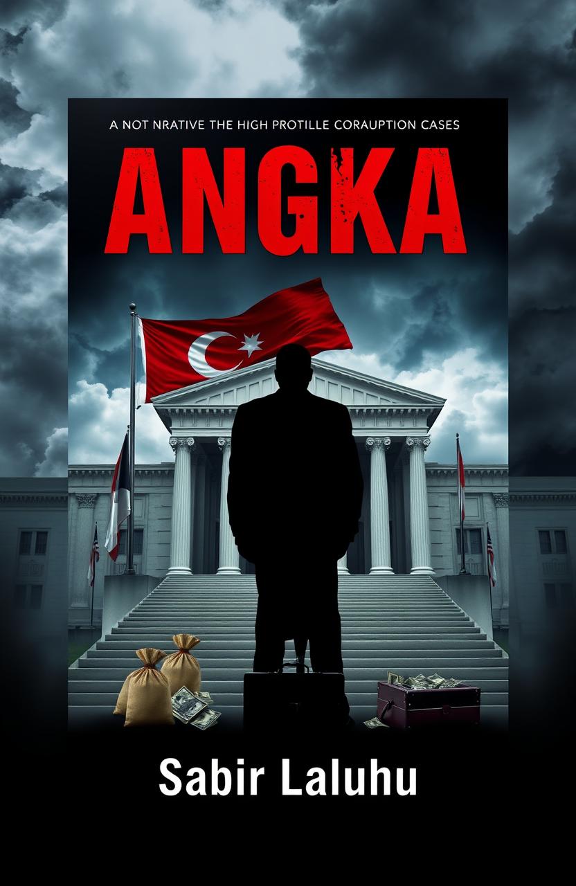 A novel cover design for a book titled 'ANGKA' by author Sabir Laluhu